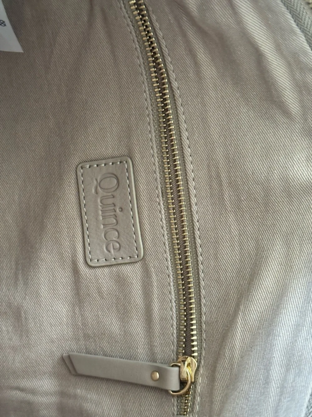 Quince Woven Shoulder Bag in Taupe. Italian Leather Crossbody - Picture 8 of 10